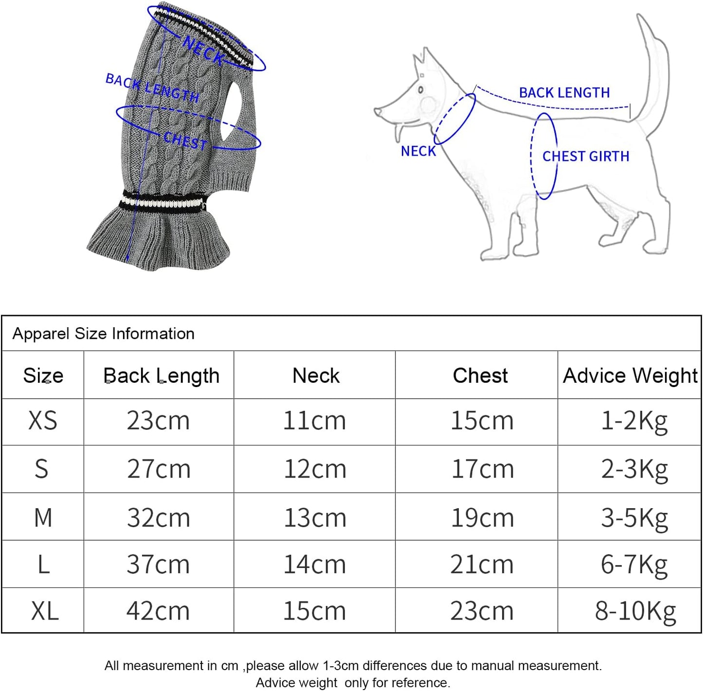 Cozy Red Knitted Winter Sweater Dress for Small Dogs and Cats - Perfect for Chihuahuas and Medium Breeds