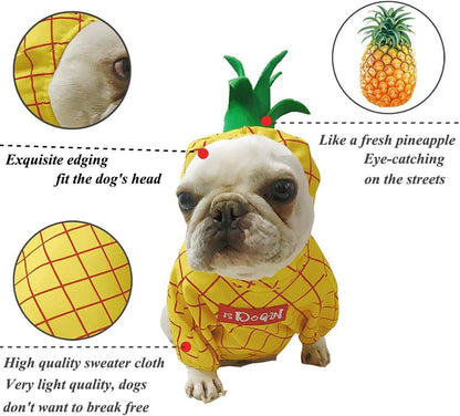 Pineapple-Inspired Dog Costume for Halloween, Christmas, and Special Occasions