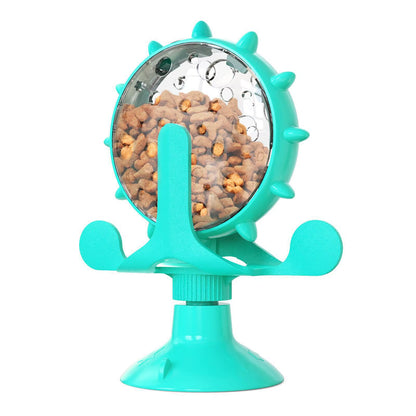 Dog Toys Cat Feeding Interactive Wheel Toys Pet Leaking Food Training Ball Slow Dog Cat Feeder Funny Dog Wheel Interactive Toy