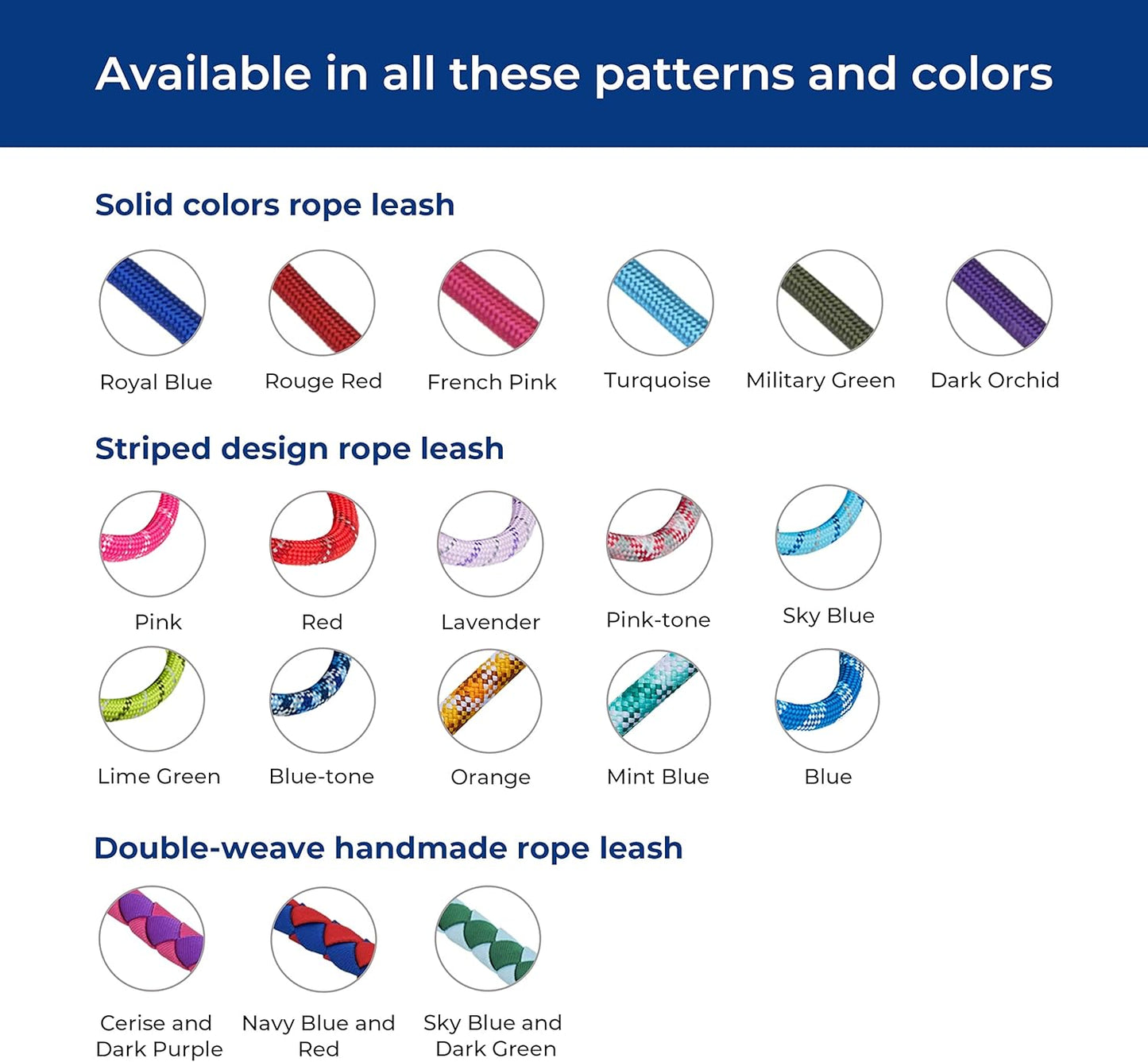 Durable Diagonal Striped Dog Training Leash Set with Comfortable Neoprene Handle, Pink, 6 Ft