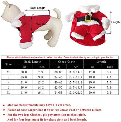 Festive Holiday Costumes for Dogs and Cats - Cosplay Outfit with Cap in Red, X-Large