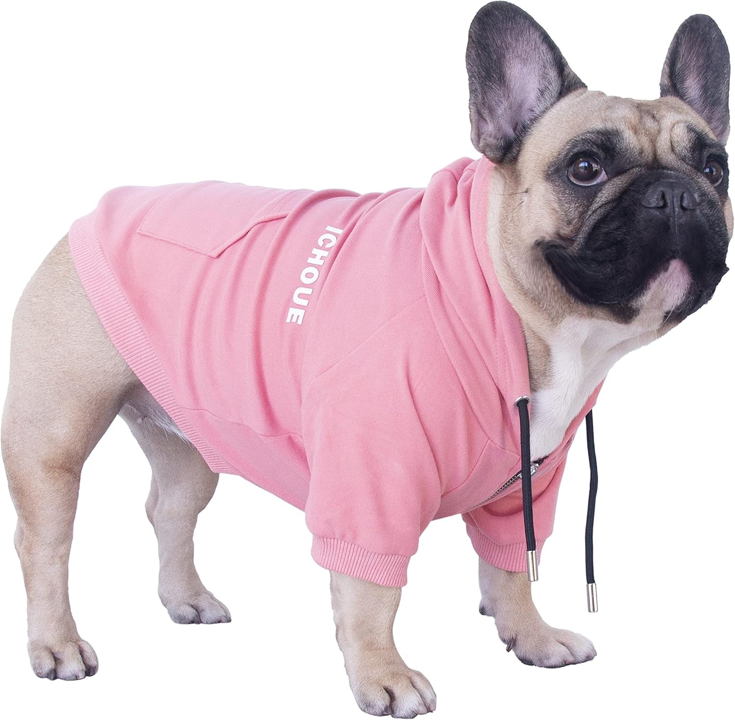 Luxury Soft Hoodie for Medium Dogs - Exclusive Pink Sweatshirt for English Bulldogs, Frenchies, Pugs, Corgis, Boston Terriers & Pitbulls - Size XLarge