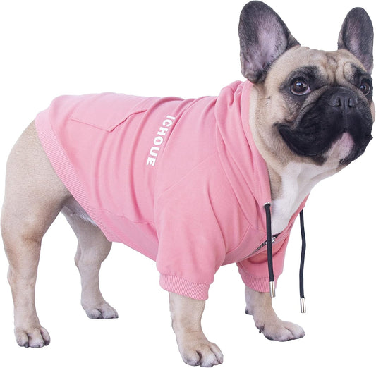 Luxury Soft Hoodie for Medium Dogs - Exclusive Pink Sweatshirt for English Bulldogs, Frenchies, Pugs, Corgis, Boston Terriers & Pitbulls - Size XLarge