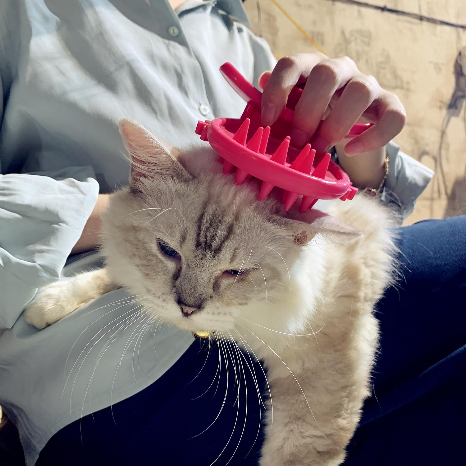 Cat Shedding Grooming Brush - Soft Massage Tongue Brush for Comforting Your Cat, Ideal Pet Gift
