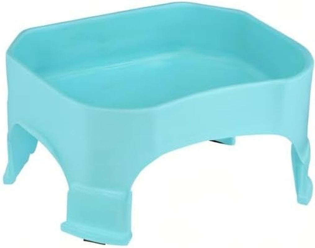 Extra Large Water Bowl for Dogs, Elevated Outdoor Dog Water Bowl (2.25 Gallon XL Capacity), Big Trough Style Food Dish for Indoors or Outside, No Spill Large Dog Bowls, Aquamarine