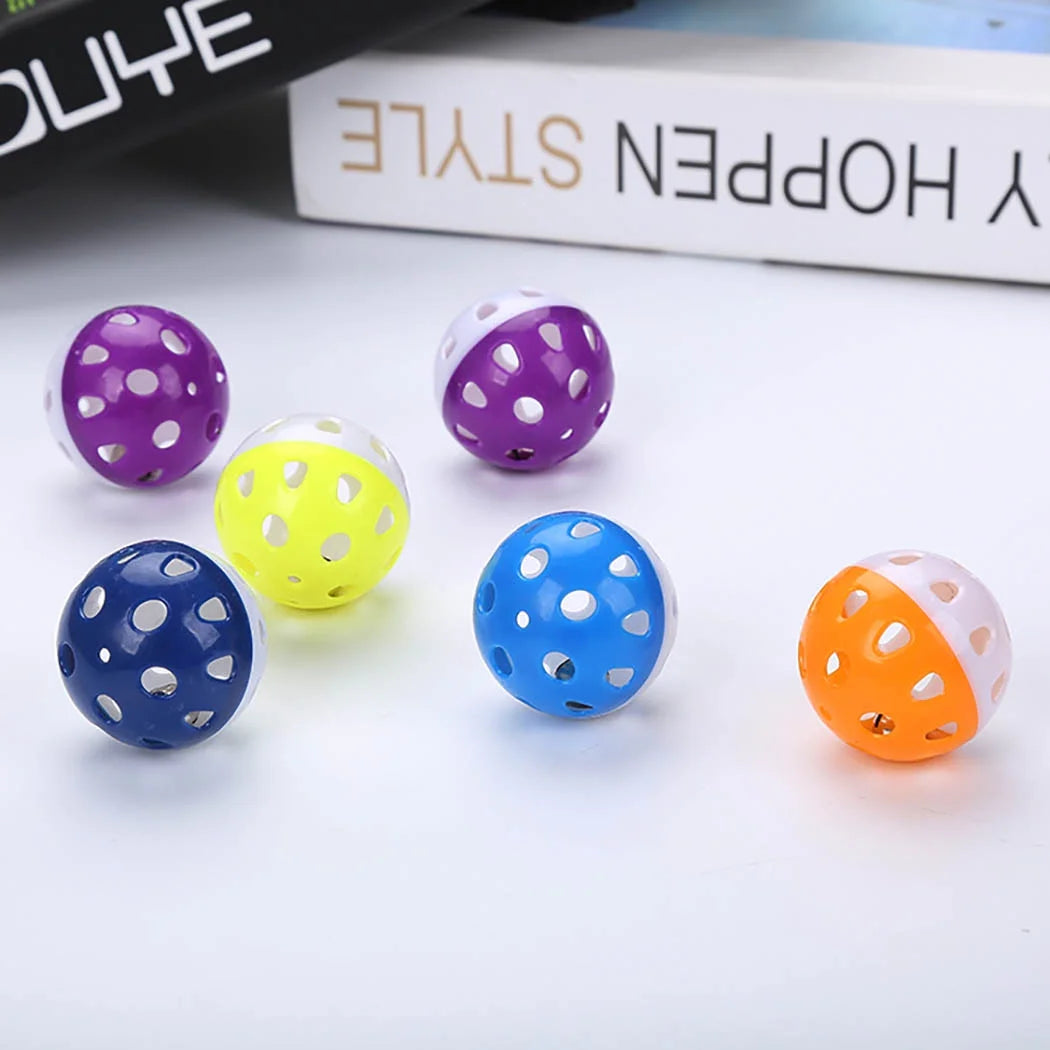 6-Piece Interactive Cat Toy Set with Bell Balls for Kittens and Cats