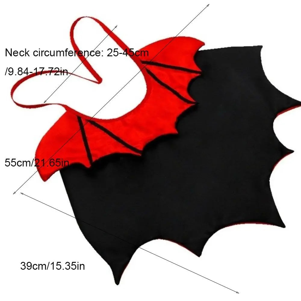 Elegant Bat-Inspired Halloween Costume for Cats - Comfortable Stand-Collar Cloak with Bow for Easy Wear at Parties
