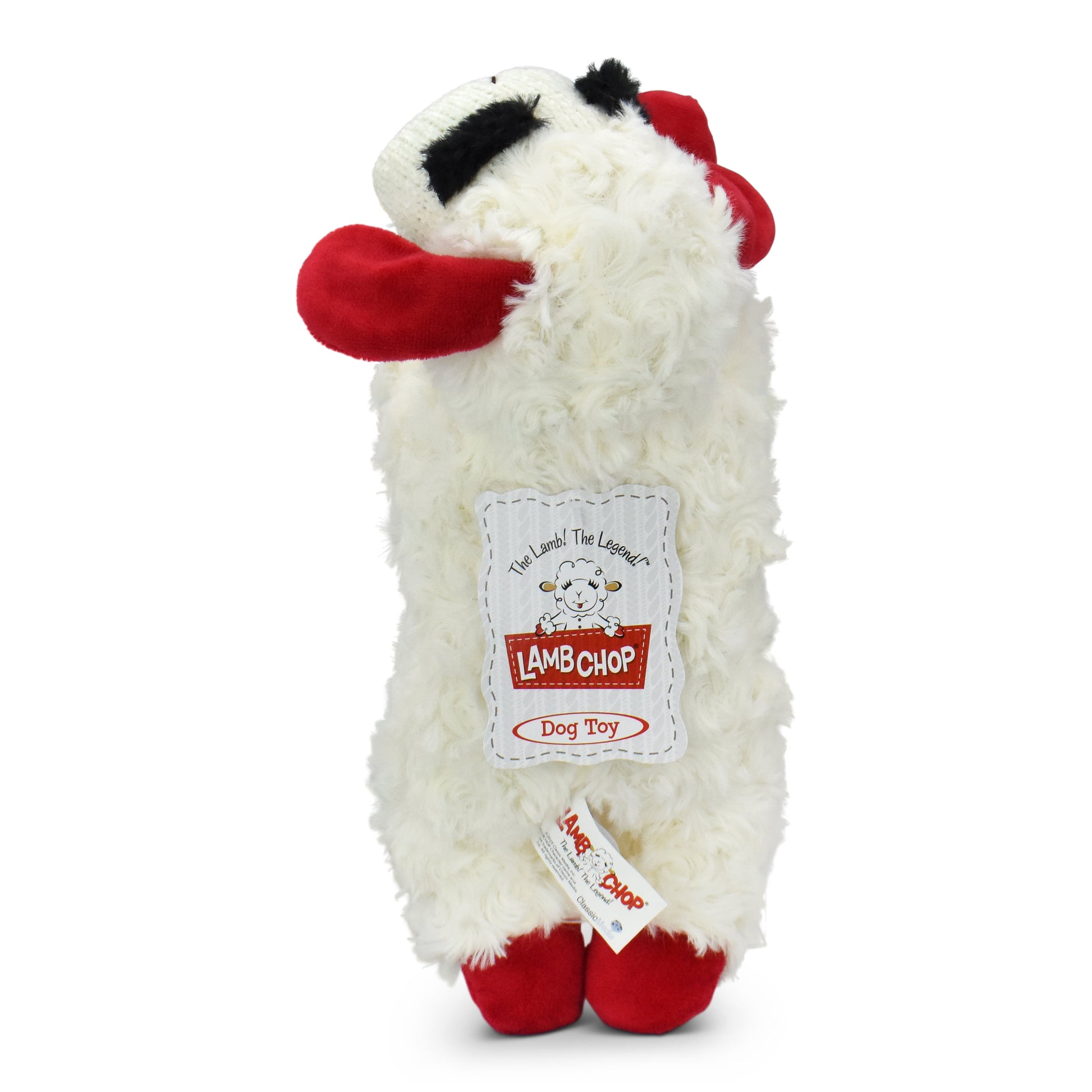 Medium Plush Lamb Chop Dog Toy with Squeaker