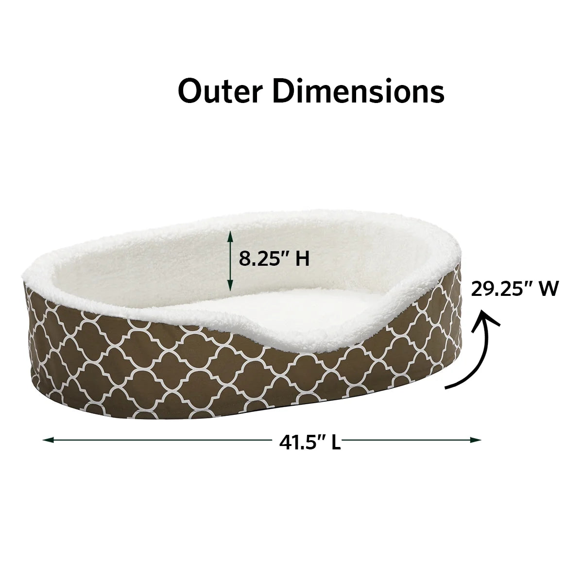 Midwest Homes for Pets QuietTime Teflon Nesting Pet Bed for Dogs and Cats, Brown, 48 Inches