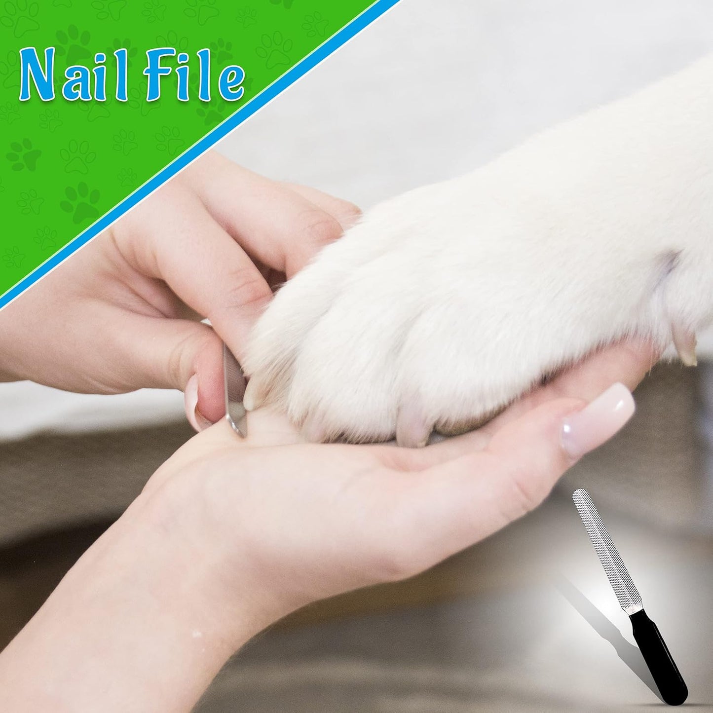 Superfunstuffs Professional Pet Nail Clippers and Trimmers with Nail File for Dogs and Cats - Grooming Tool for All Breeds, Green