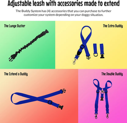 Adjustable Hands-Free Dog Leash for Running, Jogging, Training, and Service Dogs - Suitable for Small, Medium, and Large Breeds - Made in the USA (Royal Blue, Large Belt 27"-50" Waist)