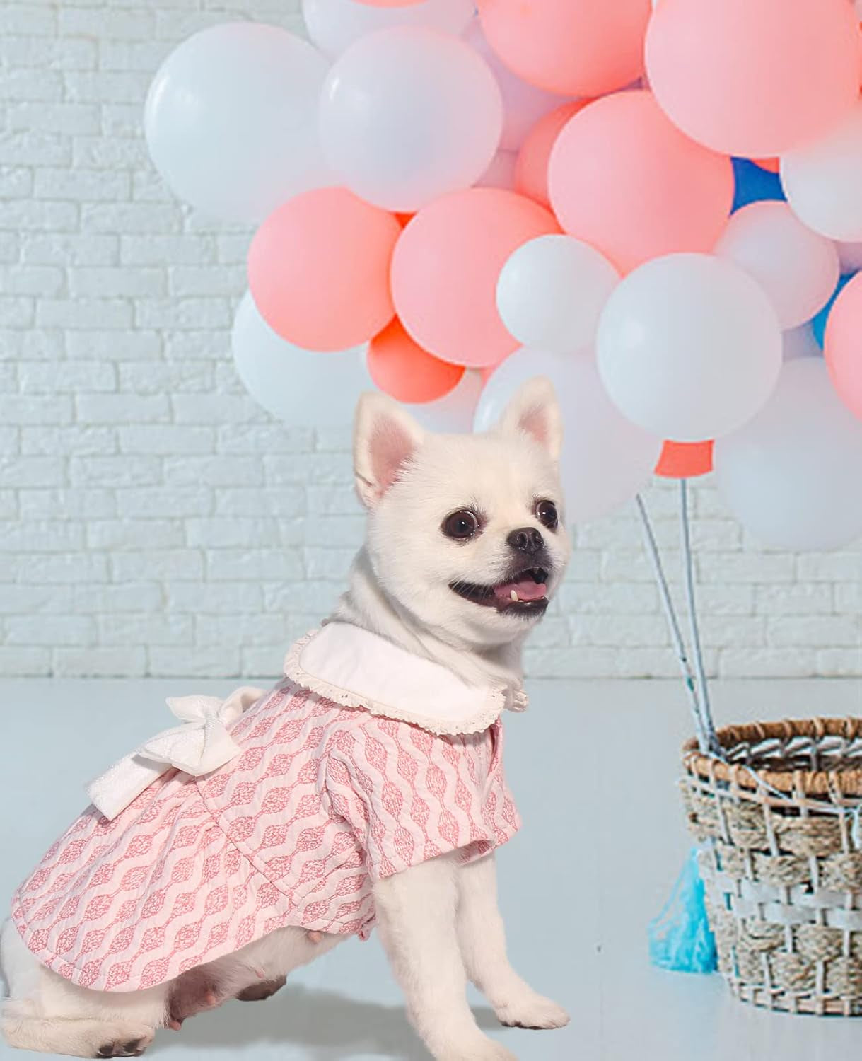 Adorable Pink Valentine's Day Dog Sweater Dress - Cozy & Chic for Small to Medium Female Dogs (Size S)