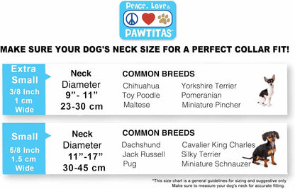 High Visibility Reflective Dog Collar for Extra Small and Small Puppies - Adjustable Heavy Duty Black S Collar