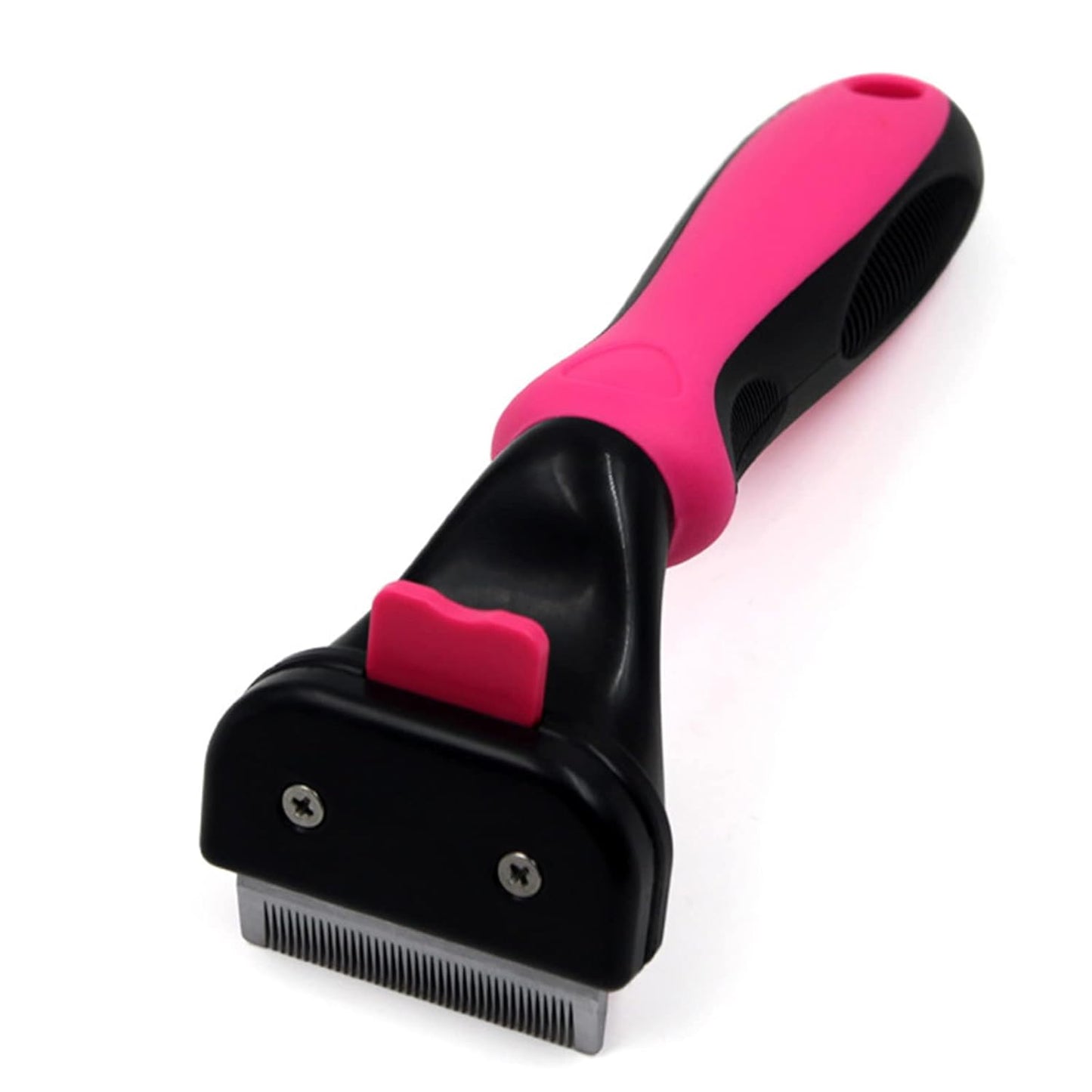 Professional Pet Grooming Brush for Dogs and Cats, Effective Shedding Reduction Tool for Long and Short Hair, Ideal for Small Pets Under 22 lbs (Hot Pink, Small)