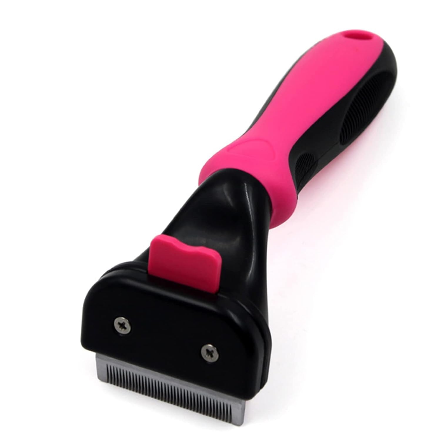 Professional Pet Grooming Brush for Dogs and Cats, Effective Shedding Reduction Tool for Long and Short Hair, Ideal for Small Pets Under 22 lbs (Hot Pink, Small)