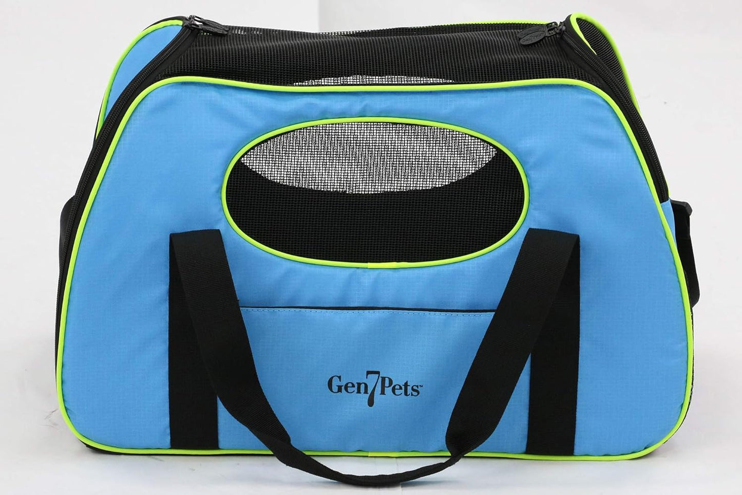 Carry Me Pet Carrier for Dogs and Cats - Convenient Portability, Water Bottle Compartment, Zippered Storage Pocket, Airline Compliant, Trailblazer Blue