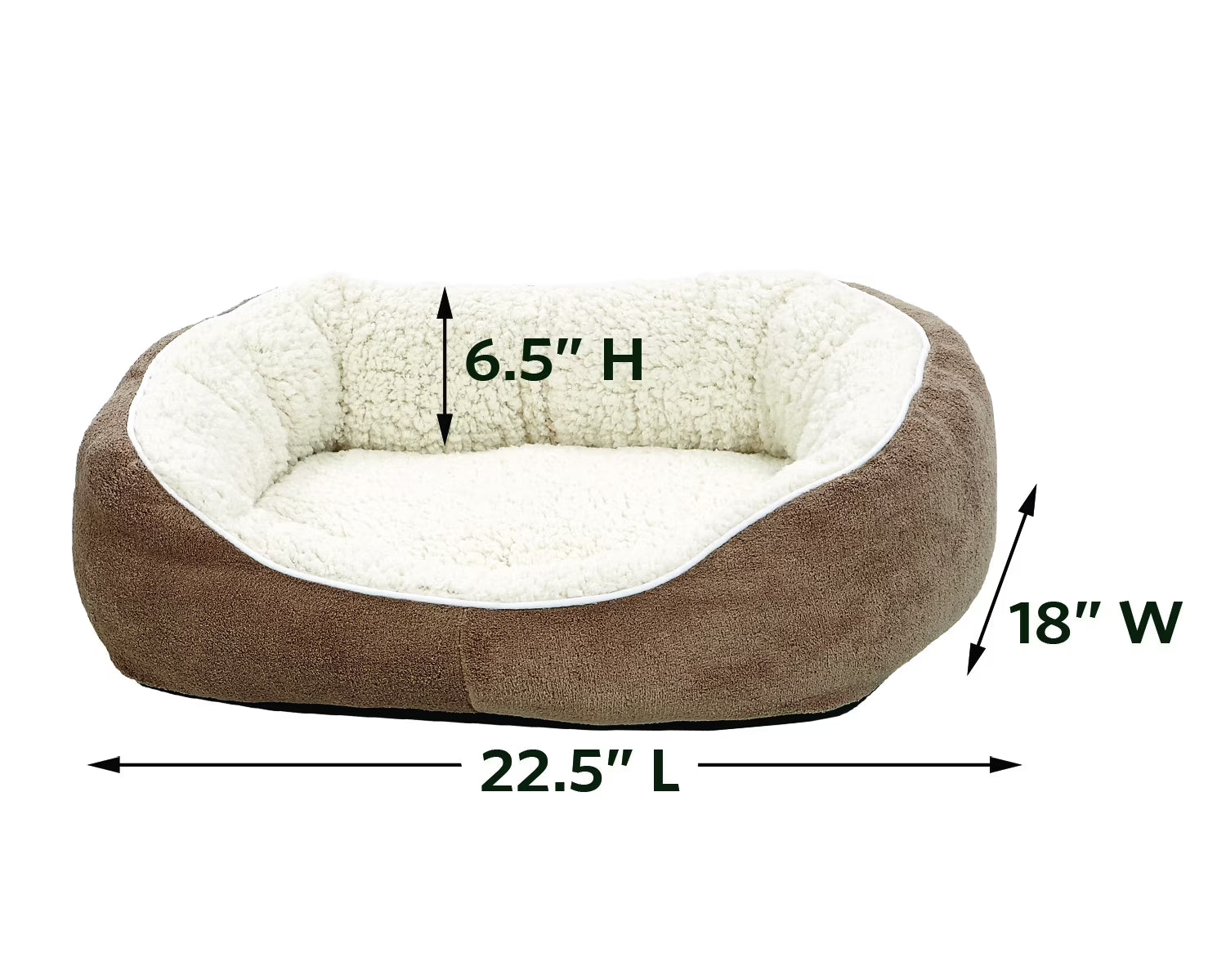 Midwest Homes for Pets Ultra-Soft Fleece Cuddle Bed for Dogs and Cats, Small, Brown