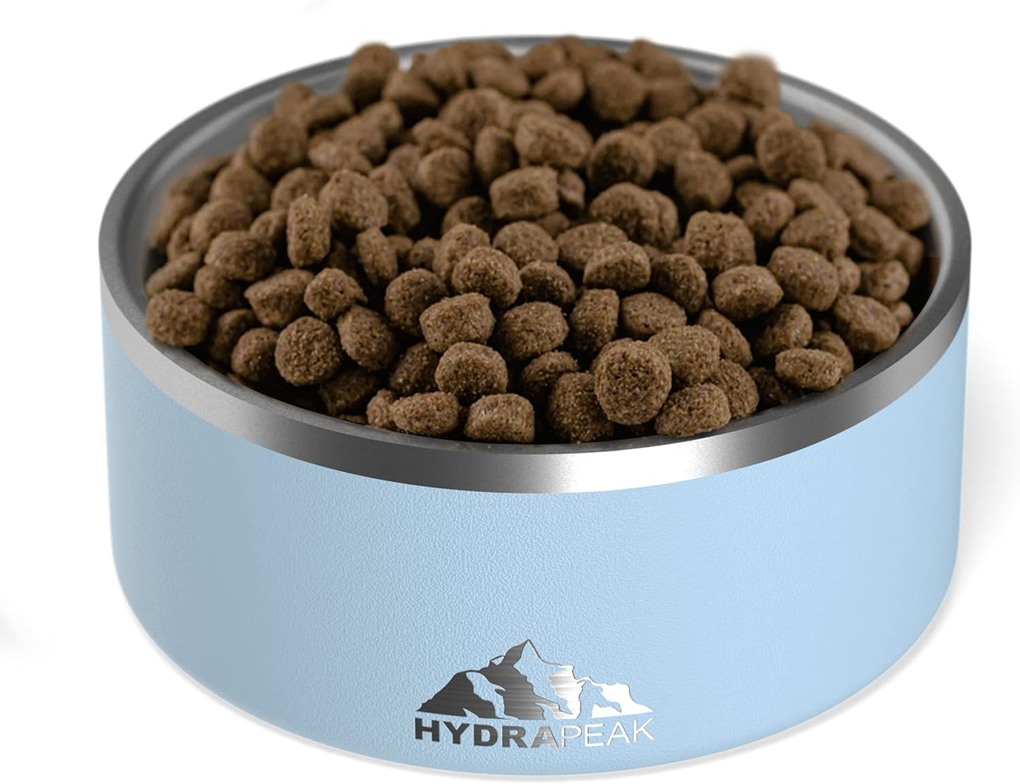 8 Cup Stainless Steel Dog Bowls for Water or Food - Cloud