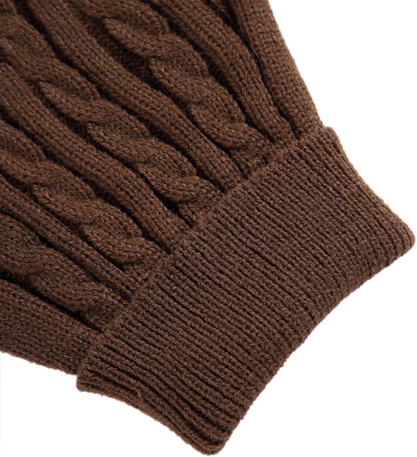 Knitted Winter Sweater for Small Dogs and Cats - X-Small, Brown