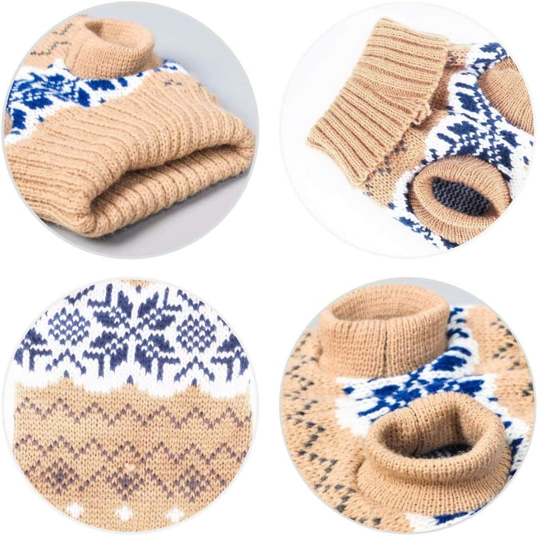 Winter Warm Pet Sweater for Small and Medium Dogs and Cats - Soft Pullover Coat Apparel