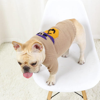 Cozy Halloween Dog Sweater - Perfect Winter Apparel for Cats and Puppies!