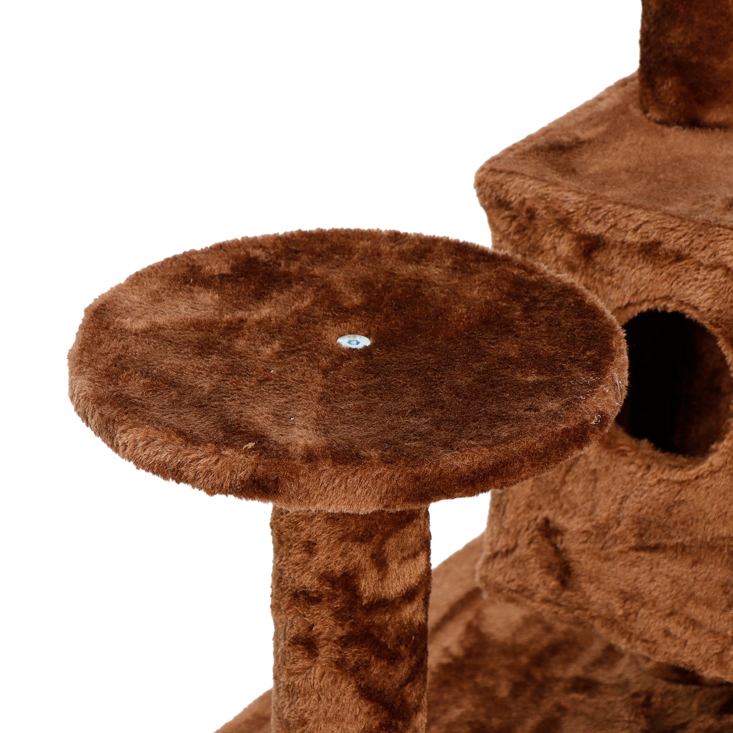 53-Inch Multi-Level Cat Tree Tower with Scratching Posts and Plush Perch - Brown