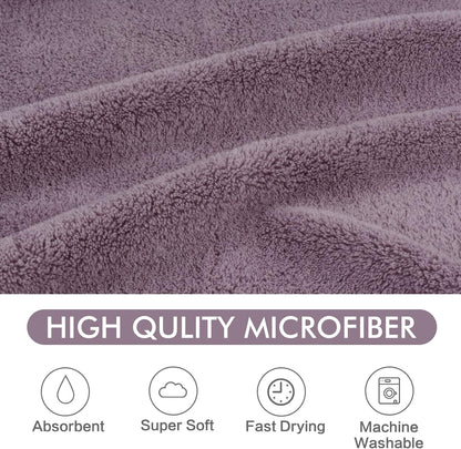 Super Absorbent Microfiber Pet Bath Towel for Dogs and Cats - 30"x50" - Purple