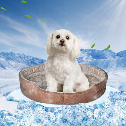 Cooling Pet Bed for Indoor Cats and Small Dogs, Machine Washable and Breathable Cooling Mat