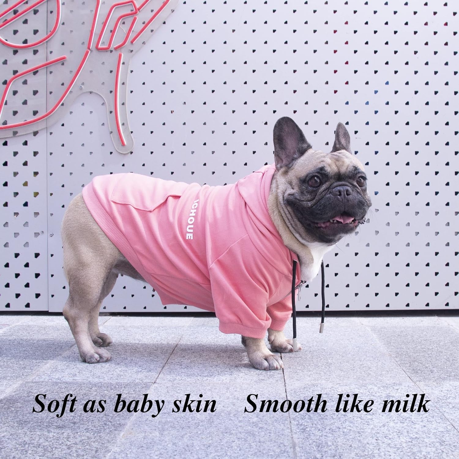 Luxury Soft Hoodie for Medium Dogs - Exclusive Pink Sweatshirt for English Bulldogs, Frenchies, Pugs, Corgis, Boston Terriers & Pitbulls - Size XLarge