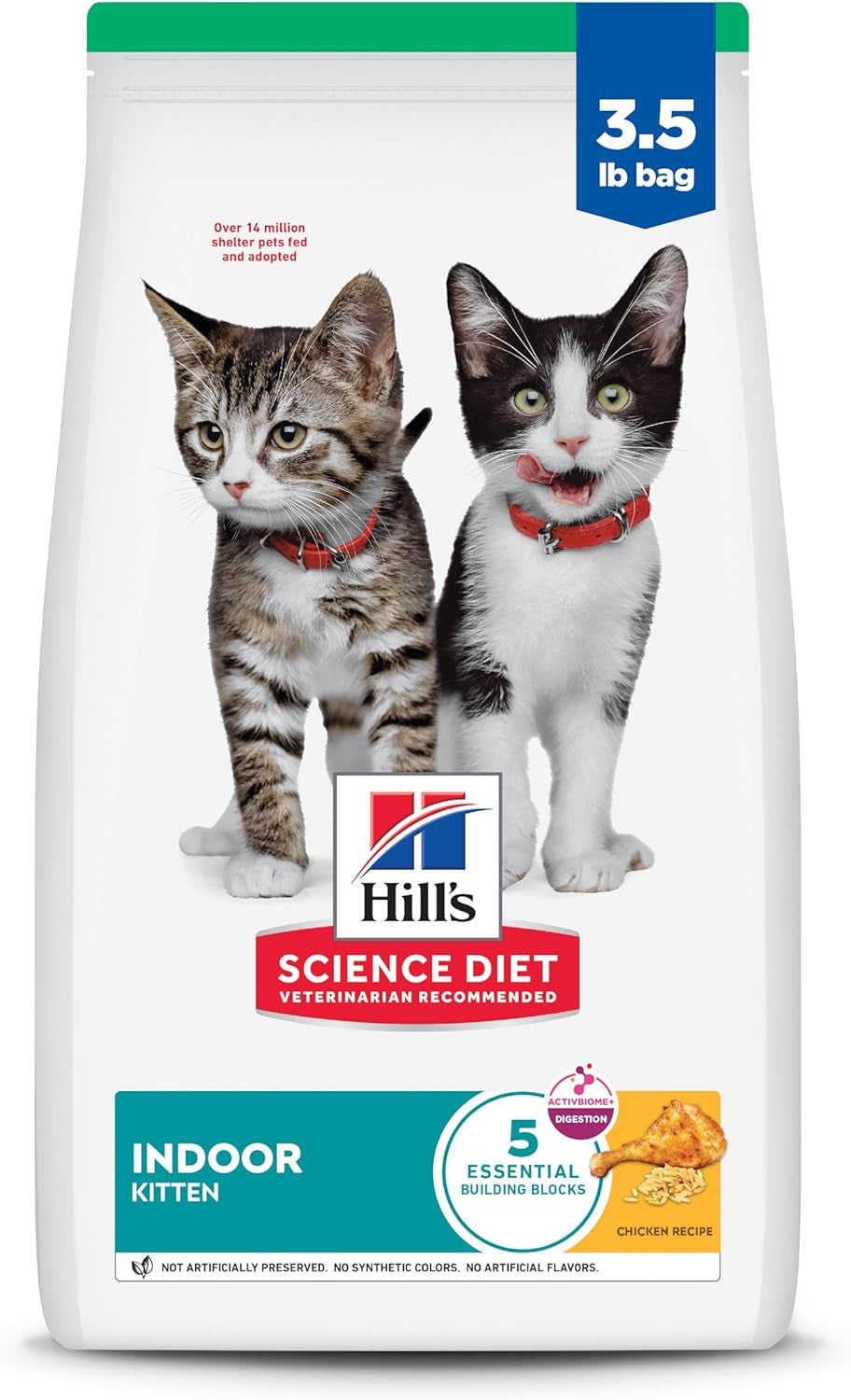 Hill'S Science Diet Kitten Indoor Dry Cat Food, Chicken, 3.5 Lb. Bag