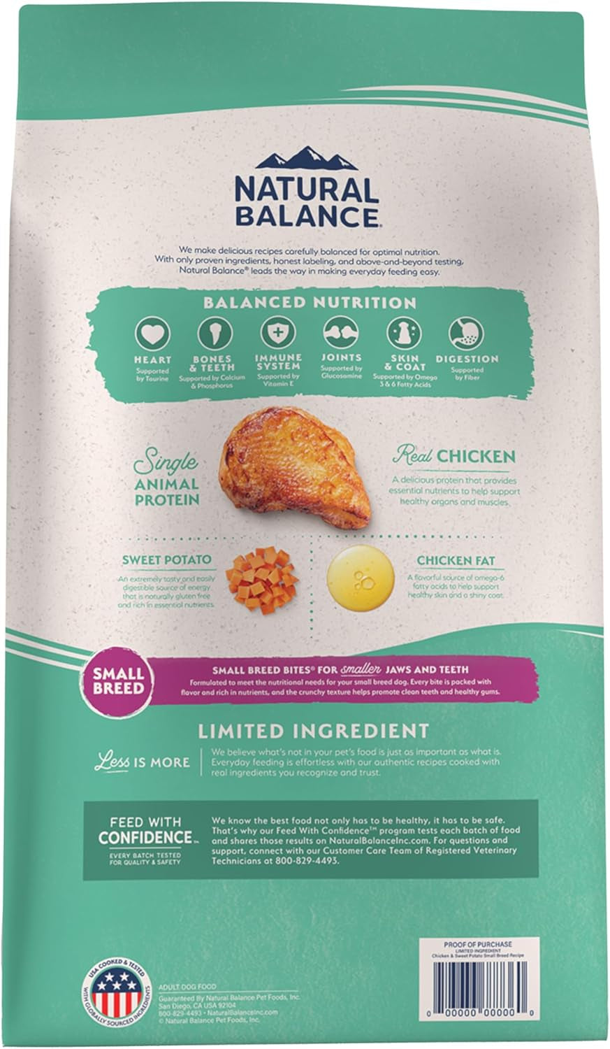Limited Ingredient Small Breed Adult Grain-Free Dry Dog Food, Chicken & Sweet Potato Recipe, 4 Pound (Pack of 1)