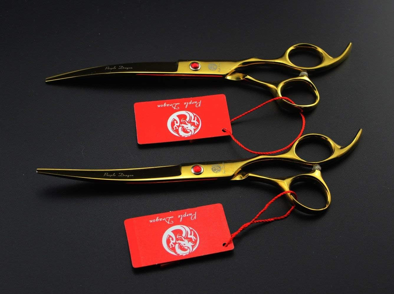 Professional 7-Inch Pet Grooming Scissors Set - 4-Piece Kit with Straight, Curved, and Thinning Blades Made from Premium Japanese Steel, Includes Case