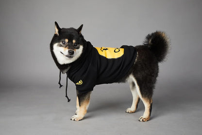 Stylish Smiley Dog Hoodie - Fashionable Cotton Sweater for Small to Large Dogs & Cats (2XL, Black)