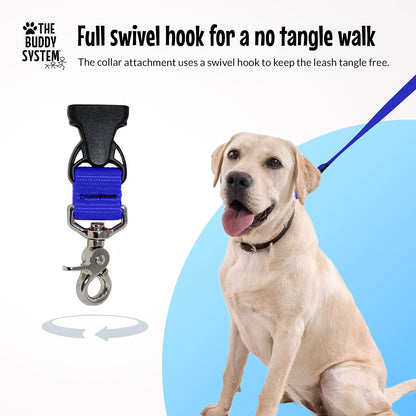 Adjustable Hands-Free Dog Leash for Running, Jogging, Training, and Service Dogs - Suitable for Small, Medium, and Large Breeds - Made in the USA (Royal Blue, Large Belt 27"-50" Waist)