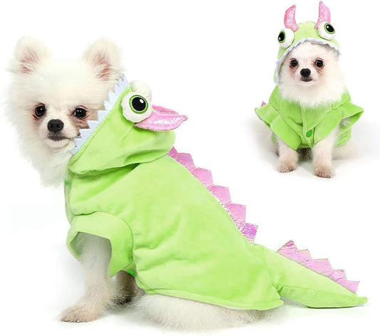 Adorable Pet Dinosaur Costume - Cozy Halloween & Christmas Hoodie for Dogs and Cats