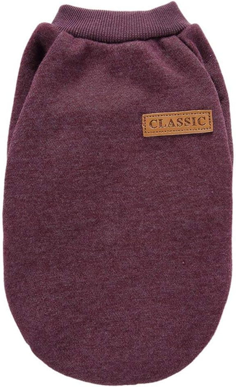 Classic Knitwear Sweater for Small Dogs - Warm Winter Coat in Brown (XS)