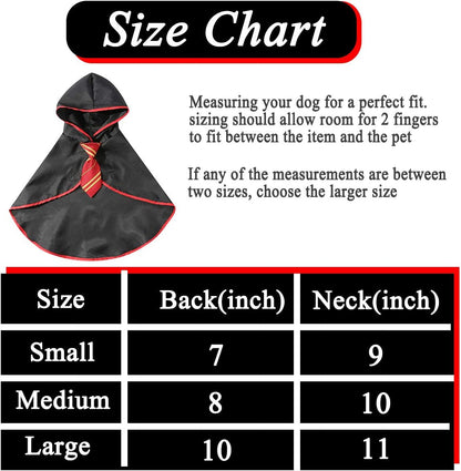 Adorable Anime Cat Halloween Costume for Small Dogs & Kittens - Wizard Outfit in Red (Size S)