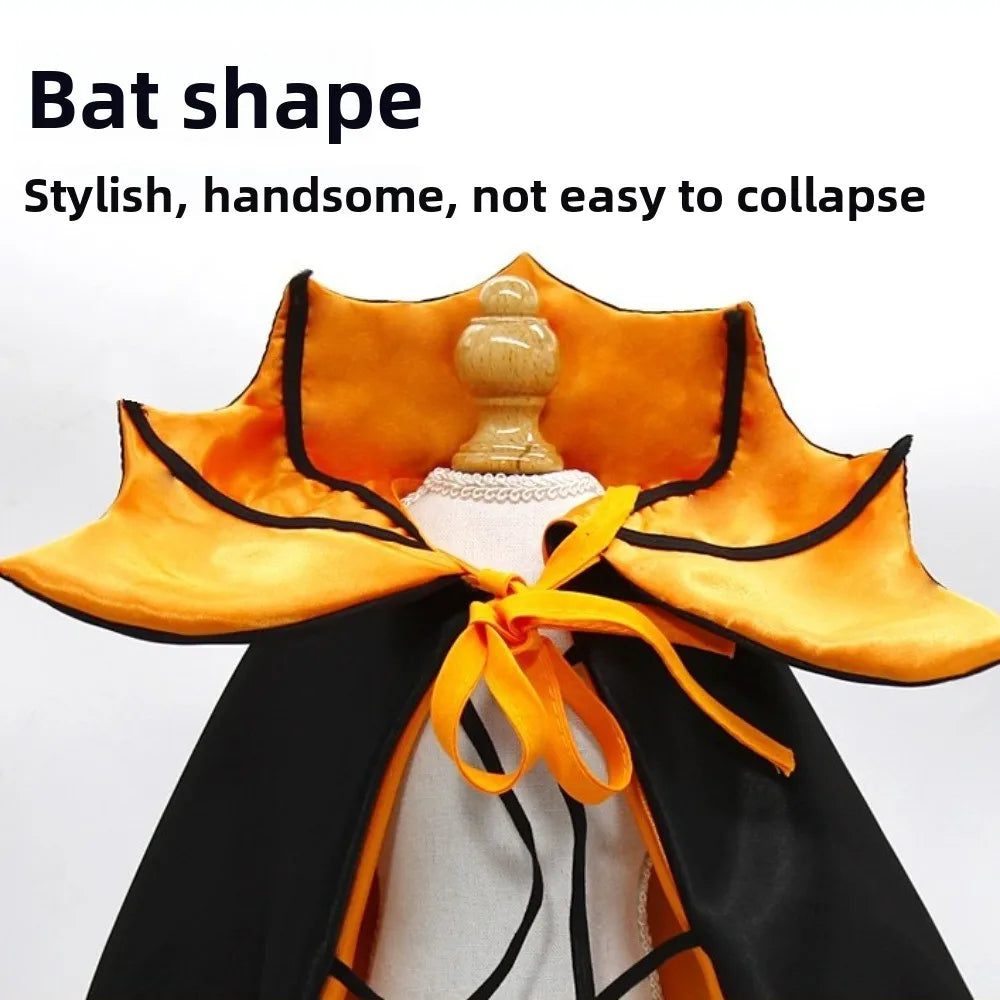Elegant Bat-Inspired Halloween Costume for Cats - Comfortable Stand-Collar Cloak with Bow for Easy Wear at Parties