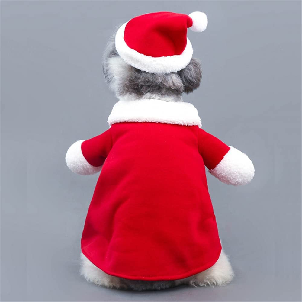 Festive Holiday Costumes for Dogs and Cats - Cosplay Outfit with Cap in Red, X-Large