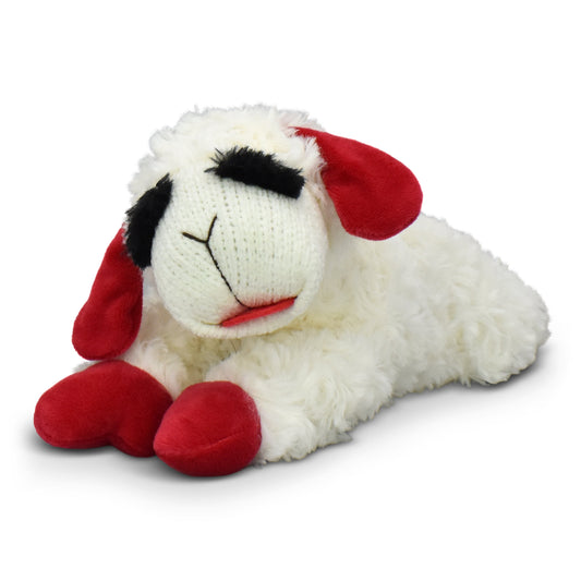 Medium Plush Lamb Chop Dog Toy with Squeaker