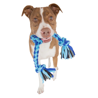 Flossy Chews Large 4-Knot Tug Rope Dog Toy, 27", Assorted Colors