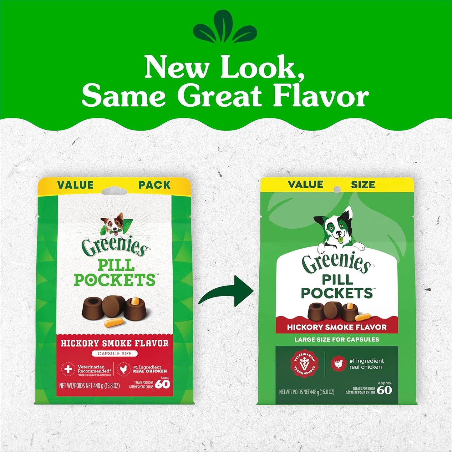 Pill Pockets for Dogs Large Size, Dog Treat Pouch for Capsule Medication, Hickory Smoke Flavor, 15.8 Oz. Pouch