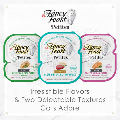 Purina Petites Gourmet Wet Cat Food Pâté with Tender Beef Entrée - Pack of 12 Tubs (2.8 oz each)