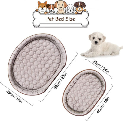 Cooling Pet Bed for Indoor Cats and Small Dogs, Machine Washable and Breathable Cooling Mat