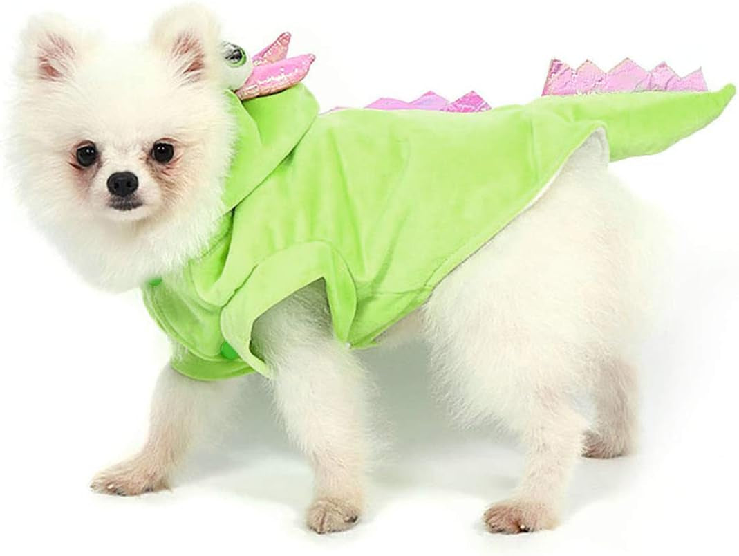 Adorable Pet Dinosaur Costume - Cozy Halloween & Christmas Hoodie for Dogs and Cats