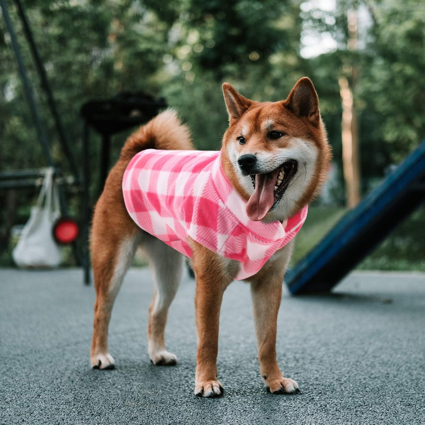 Plaid Fleece Dog Sweater Vest - Soft and Comfortable Winter Coat for Small to Medium Breeds