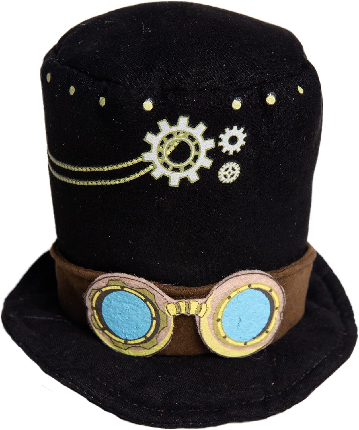 Steampunk-Inspired Costume Hat and Collar Set for Small Dogs and Cats - Perfect for Halloween, Christmas, Parties, Photoshoots, and Gifts for Pet Lovers