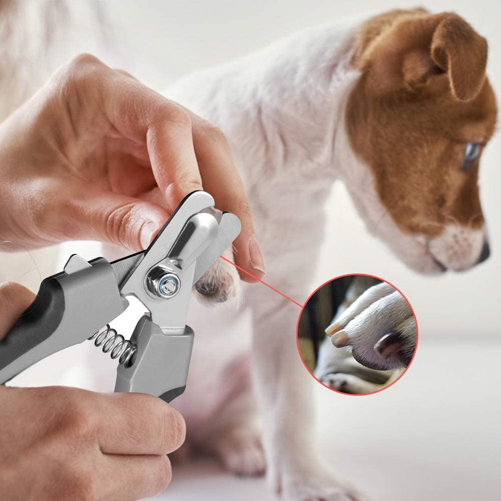 Professional Dog Nail Clippers and Trimmers for Large Breeds with Quick Sensor, Including Safari Cat Nail Clipper with Safety Guard and Nail File