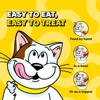 Creamy Puree Squeezable Lickable Cat Treats, Wet Cat Treats with Beef Liver and Cheese Variety Pack, 0.42 Oz. Tubes, 24 Count