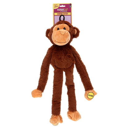 Swingin' Safari Plush Monkey Dog Toy with Squeakers - 19 Inches